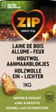 ZIP aanmaakwokkels 1 kilo - Aanmaakblokjes Openhaard & BBQ - Keramische Barbecue - Natuurlijk en Geurloos - Houtwol - 1 zak (+/- 85 stuks)