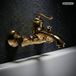 Paulgurkes Robinet de baignoire en or, montage en surface, style rétro nostalgique
