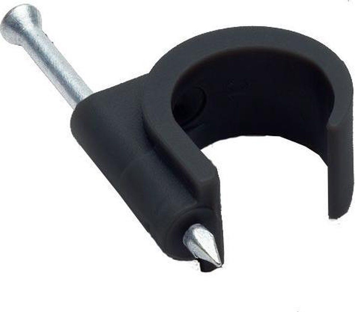 Tack Spijkerclip zwart 6mm