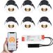 HOFTRONIC Betty Smart LED Mini Inbouwspots - Set van 6 - Wit - 12V 3W 140lm - Dimbaar - Wifi & Bluetooth - 2700K - IP44