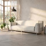 Comfortabele bankhoes, antislip, gemaakt in Italië, crèmekleurig, 4-zits