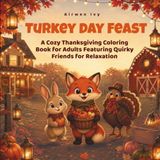 Turkey Day Feast: A Cozy Thanksgiving Coloring Book for Adults Featuring Quirky Friends for Relaxation
