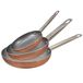 San Ignacio Optimum Plus Set van 3 koekenpannen, geperst aluminium, geschikt voor inductie, 18, 22, 26 cm