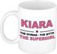 Bellatio Decorations naam cadeau mok - Kiara - Woman Myth Supergirl - koffiemok - 300 ml - collega - moederdag