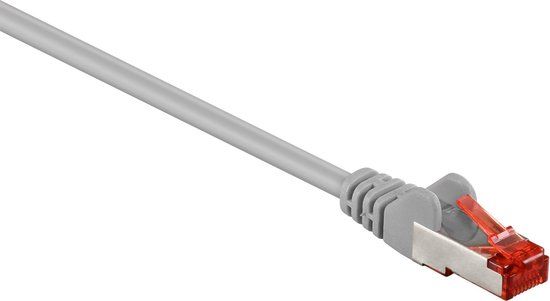 Goobay S/FTP CAT6 Gigabit netwerkkabel / grijs - LSZH - 0,15 meter