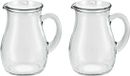 Sans marque Carafe en verre de 1 Litre Roxy - 4x - Pichet à jus/carafe à eau/carafe - 15 x 17 cm
