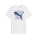 PUMA T-shirt met Cat-afbeelding voor Heren, Wit, Maat 9-10Y
