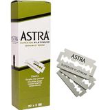 Astra Double Edge Scheermesjes met Bloedstelpende Stiftjes – 100 Mesjes + 20 Stiftjes, Groen