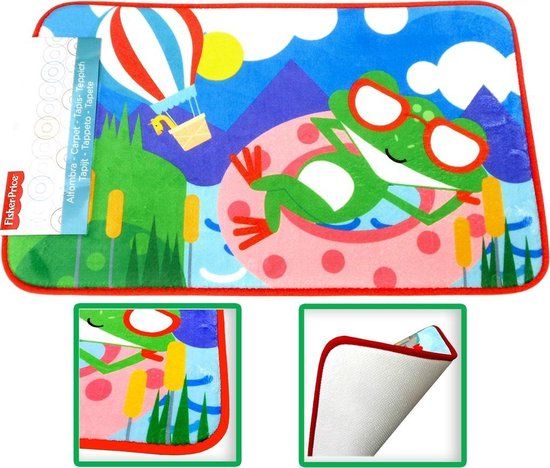 Fisher-Price Vloerkleed Fleece Kikker 75 X 45 Cm Multicolor