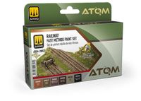 AMMO by Mig Jimenez Hobbyverf Acrylverf - MIG 20853 ATOM - Spoorweg - Snelle Verf Methode Set - Acryl Set 6x20ml