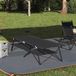 vidaXL Lit de camping pliable Noir 206 x 76 x 74 cm Oxford et Acier