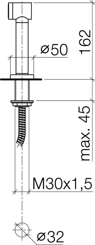 Dornbracht Keukenhanddouche gepolijst chroom | 2772197000