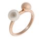 Orphelia Ring Parel Zilver 925 Rosékleurig Zoetwaterparel Maat 52