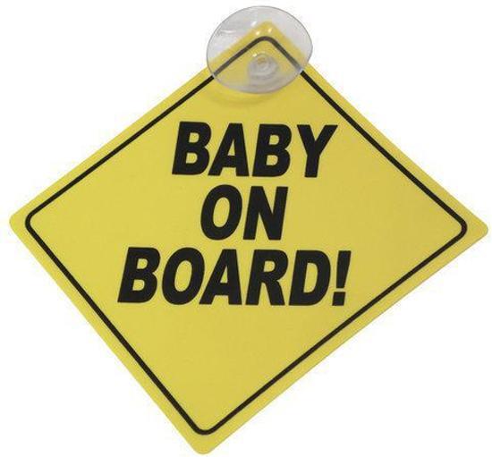 Carpoint - Baby on Board sign met zuignap - Geel