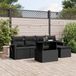 Maison Exclusive - Ensemble de meubles de jardin 6 pièces avec canapé et coussins, noir, en polyrotin