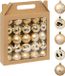 Atmosphera Feeric Christmas gedecoreerde kerstballen - 25x st - 6 cm - goud - kunststof