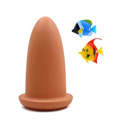 ZIYUMI Ceramic Spawning Cone 8 Inches Breeding Cones Cave Orange