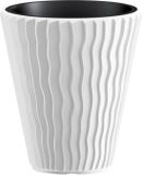 Prosperplast Plantenpot/bloempot Sand Waves - wit - D35 x H38 cm