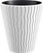 Prosperplast Plantenpot/bloempot Sand Waves - wit - D35 x H38 cm