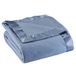 OakRidge Fleece deken met satijnen rand (blauw, volledige koningin)
