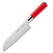 F. DICK Santoku, Red Spirit 8174218, keukenmes, mes met lemmet 18 cm, X55CrMo14 staal, roestvrij, 56° HRC