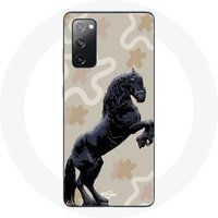 Maniacase Hoesje voor Samsung Galaxy S20 FE Zwart Fries Paard Race