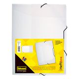 Idena 225403 - Ordner voor DIN A4 met elastiek, vervaardigd uit PP, inhoud 3,5 cm, transparant, 1 stuk, wit
