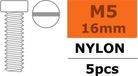 Revtec Vis à tête lentille M5X16 Nylon 5 pcs