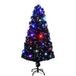 Sapin de Noël pré-éclairé avec support et LED 150 cm fibre optique