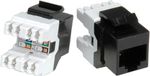 ROLINE Cat.5e (Klasse D) Keystone, RJ45, niet afgeschermd, zwart