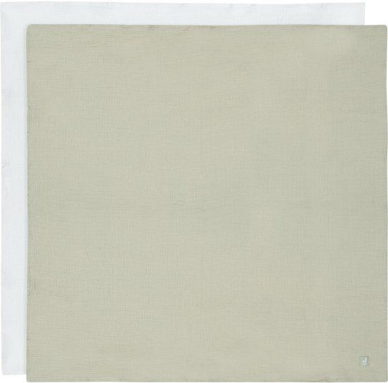 Jollein Hydrofiele Doek Large - 115x115cm - Olive Green/Ivory - 2pack