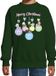 Bellatio Decorations Kersttrui/sweater voor jongens/meisjes - pastel/groen - kerstballen - poesjes 98/104