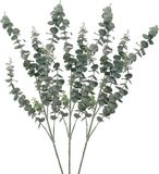 DK design Fleur artificielle Branche d'eucalyptus Real Touch - 3x - 88 cm - vert - tige seule - Fleurs artificielles en soie