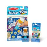 Melissa & Doug Sticker Wow!™ Astronautenbundel: activiteitenpad met 24 pagina's, stickerstempel, mini-activiteitenpad, 500 stickers, kunst en ambachten, fidgetspeelgoed, verzamelpersonage