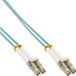 InLine Premium LC Duplex Optical Fiber Patch kabel - Multi Mode OM3 - turquoise / LSZH - 0,50 meter