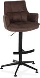 hjh LIVING SOLAO LIFE HIGH eetkamerstoel / draaistoel stof bruin