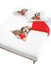 Digital cp-dig-2p dekbedovertrek, 100% katoen, tweepersoonsbed 504 hond hart rood (250 x 200 cm + 2/52 x 82 cm) bruin
