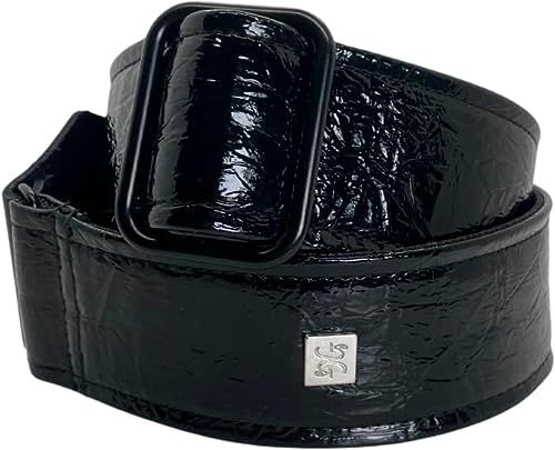 GET'M GET'M Spring 2023 Collection Distressed Vernice Black Gitaarband