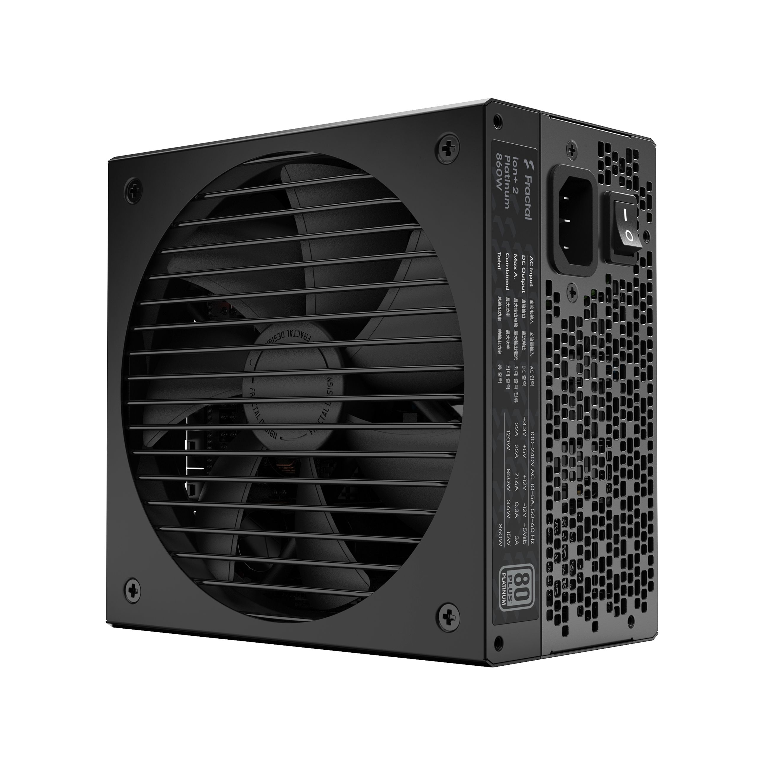 Fractal Design Ion+ 2 Platinum 860W Power Supply - 80+ Platinum - Fully Modular - Black