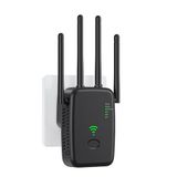 2025 WLAN-repeater, wifi-versterker met 2 ethernet-poorten, 4 antennes, repeater/router/AP-modus, WLAN-extender voor thuis/kantoor, eenvoudige installatie