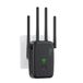 2025 WLAN-repeater, wifi-versterker met 2 ethernet-poorten, 4 antennes, repeater/router/AP-modus, WLAN-extender voor thuis/kantoor, eenvoudige installatie