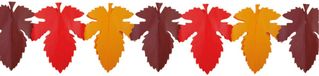 Bellatio Decorations Slinger Herfstbladeren - 300 cm - papier - mix kleuren - herfst thema versiering