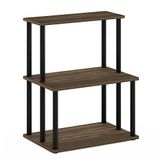Furinno Besi 4 x 2 industriële multifunctionele plank display rack met metalen frame, Finn Oak