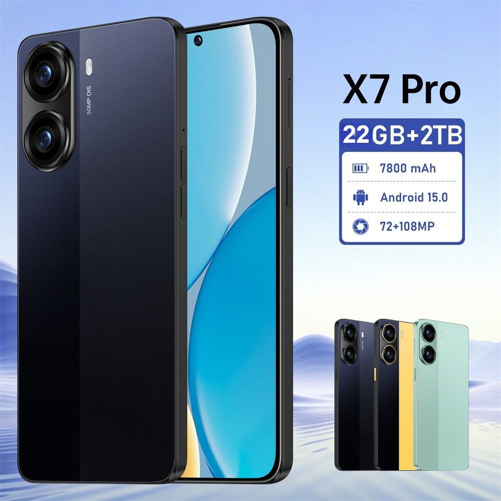 CHOTOG 2025 Nieuwe X7 Pro Originele 7.3 inch Smartphone 7800 mAh 4G 5G Dual Sim-kaart Global Versie Mobiele Telefoons Android 15