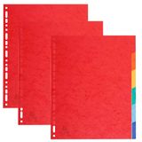Exacompta Pack van 3 sets tabbladen flexibel karton 6 neutrale tabs A4 Maxi