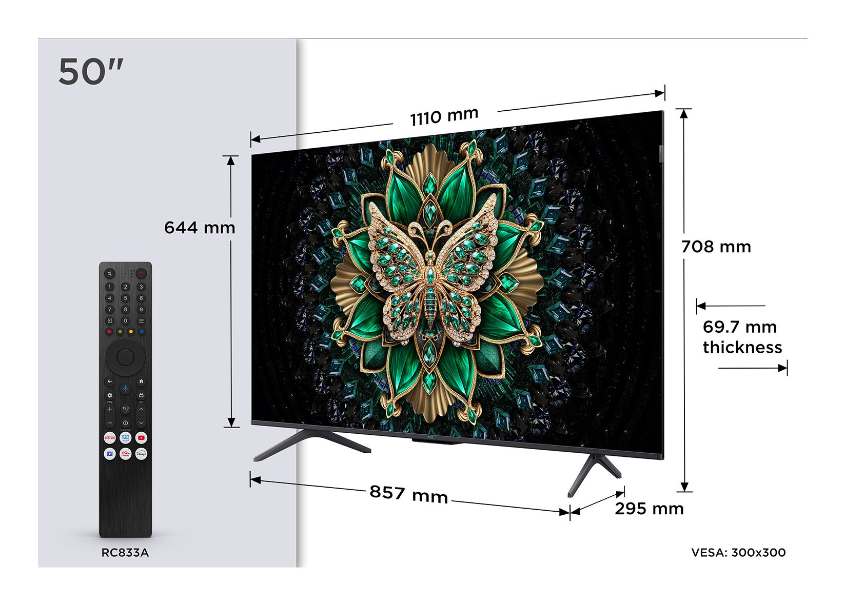 TCL 50C6K / TV screen / 50 inch / 2025