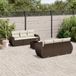 Maison Exclusive - Ensemble de jardin, 7 pièces, avec coussins, marron, en polyrotin
