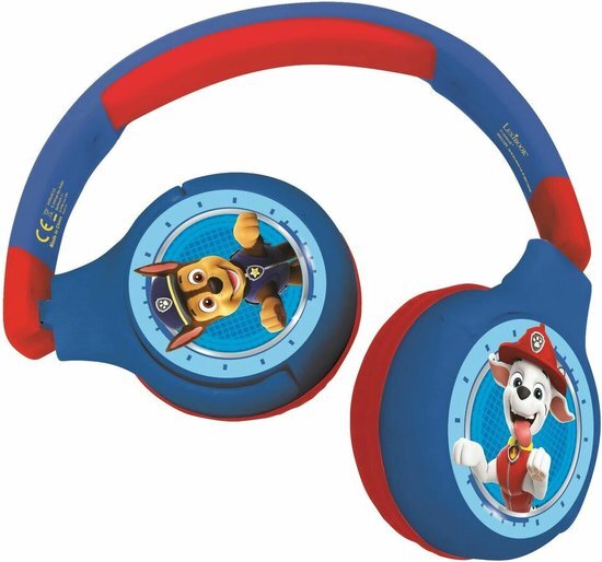 Lexibook Paw Patrol 2-in-1 Bluetooth-hoofdtelefoon voor kinderen met ingebouwde microfoon