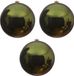 Decoris Kerstbal - 3x - donkergroen - groot - 14 cm - kunststof - glans - kerstversiering