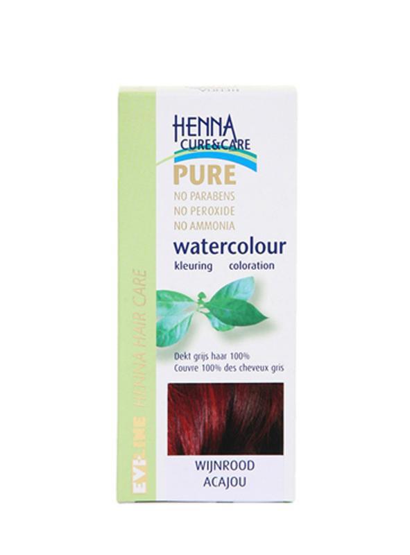Herboretum Henna All Natural Henna Cure & Care Water Colour Wijnrood